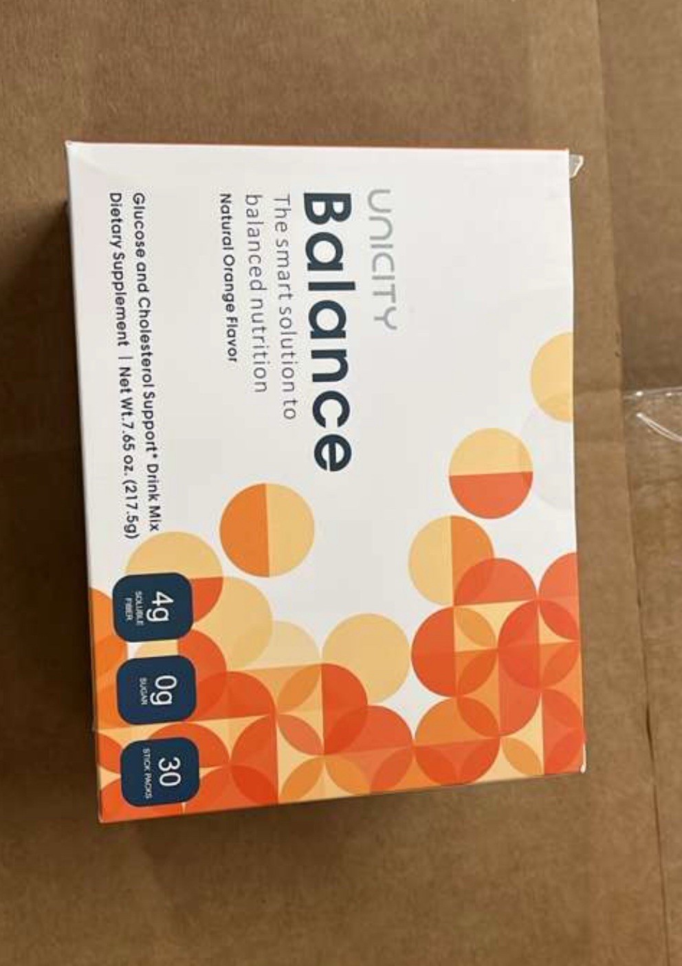 Unicity Balance – Glucose and Colesterol Support Orange Flavor 10 Pc – Exp 2028
