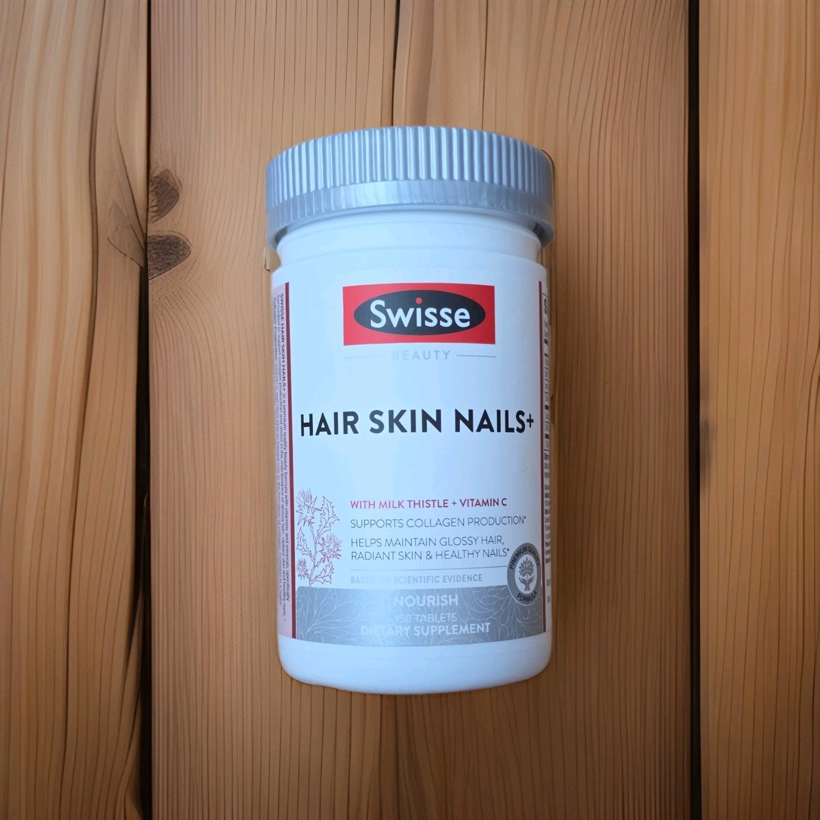 Swisse Beauty Hair Skin Nails+ Milk Thistle + Vitamin C 150 Biotin Tab Exp 08/27