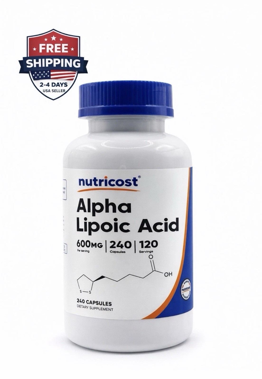 2 Pack Alpha Lipoic Acid 600mg 240 Capsules Energy Antioxidant Fast USA