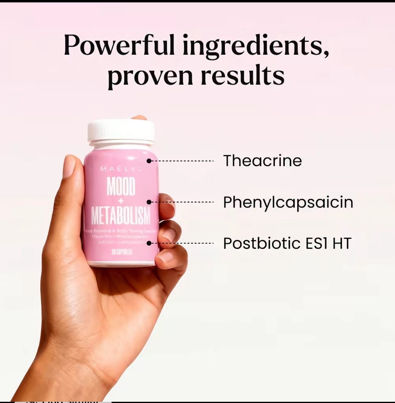 MAËLYS Mood + Metabolism Capsules Mood Support & Weight Mgmt Vegan 30 Count