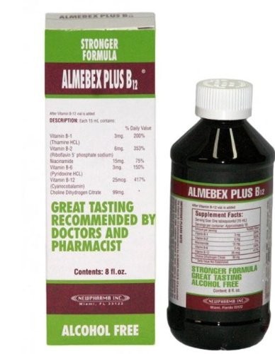 Almebex Plus B12 8 fl. oz Neurotropic Vitamins + Choline