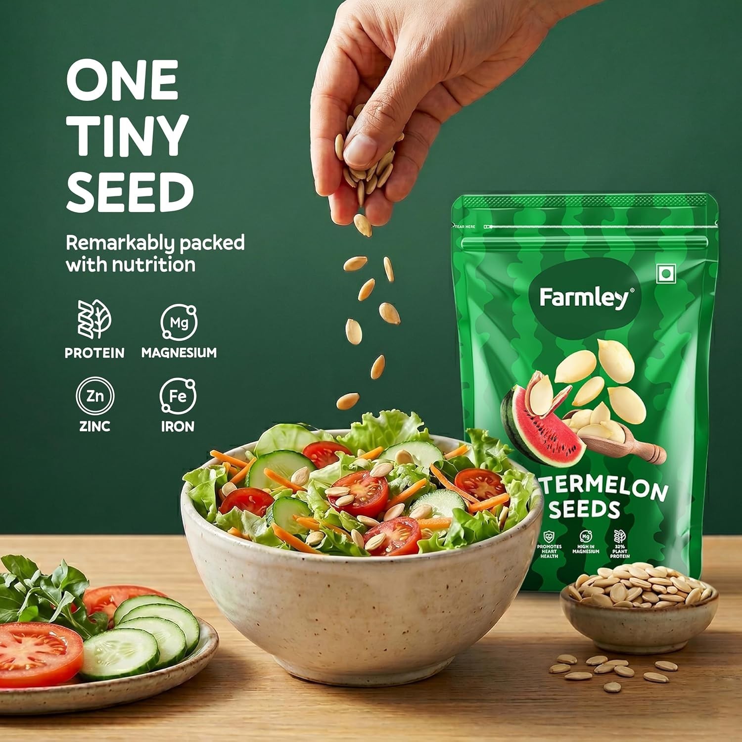 Farmley Watermelon Seedsfor Eating | Magaj SeedsmRich in Protein (100gm)