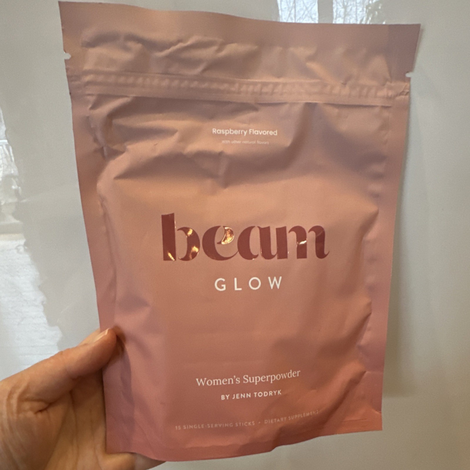 beam Glow Women’s Superpowder Raspberry 15 Sticks Hair Skin Nail Health
