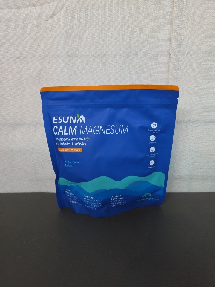 ESUNM Calm Magnesium Raspberry Lemonade Drink Mix Stress Relief 20 Packets