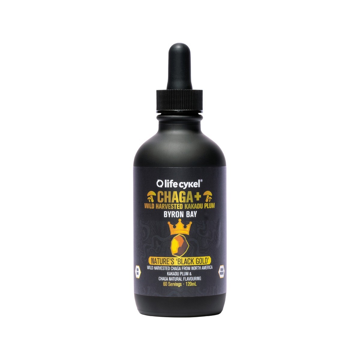 New Life Cykel Chaga + Wild Harvested Kakadu Plum 120ml Nature’s Black Gold