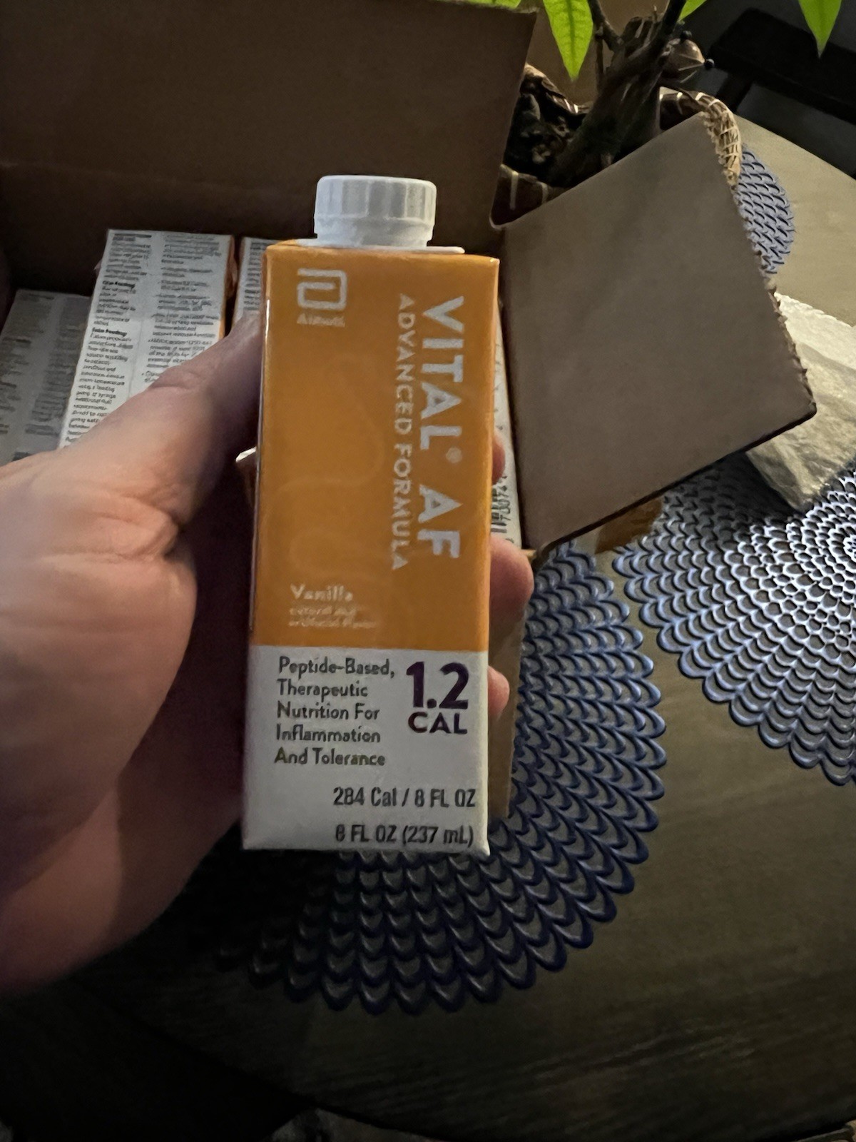 Vital AF 1.2 Cal Vanilla Flavor 8 oz. Carton Ready to Use, 64828, NEW Case of 24