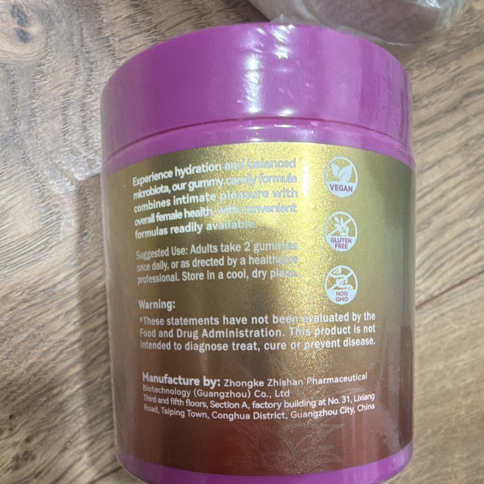 AOTNNIO Women’s Probiotic + Slippery Elm Pineapple Gummies 60 Ct Vegan