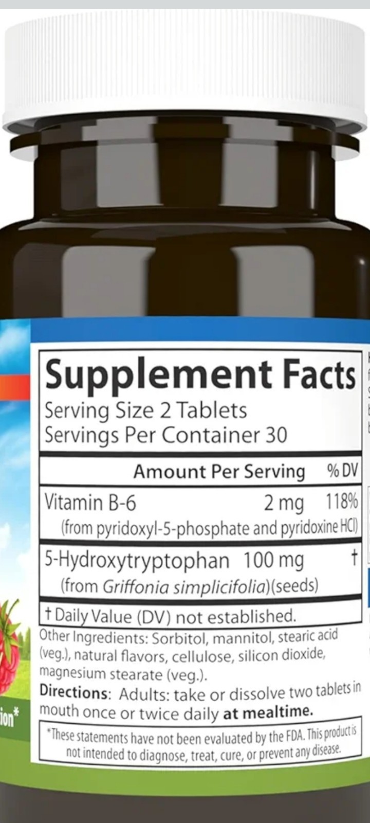 CARLSON HEALTHY MOOD 5-HTP ELITE 100mg 60 TABLETS EXP.09/2026 NEW SEALED .