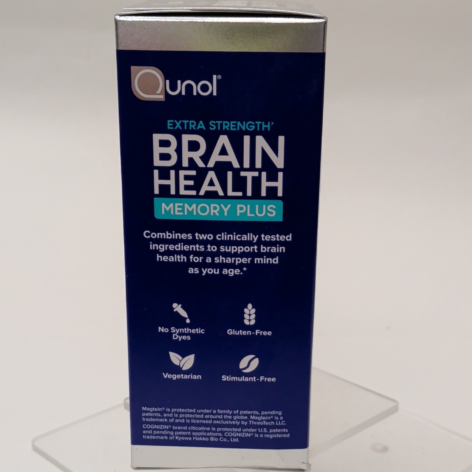 Qunol Brain Health Memory Plus Magnesium L-Threonate 60 Tablets Exp 04/2027