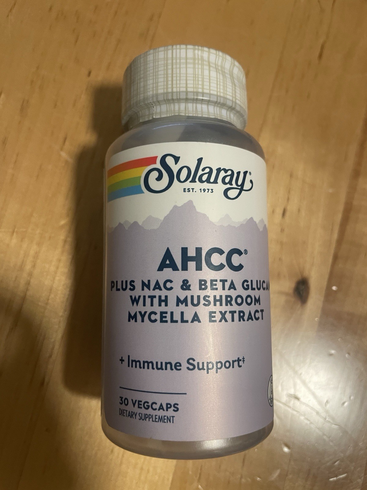 Solaray AHCC Plus NAC & Beta Glucan w/ Mushroom Mycelia Extract — 30 VegCaps