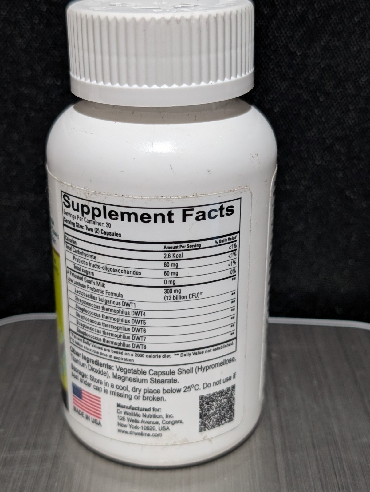 Laktera Dr Well Me Nutrition Exp09/25 Probiotic 12 Billion Cfu 60ct B60