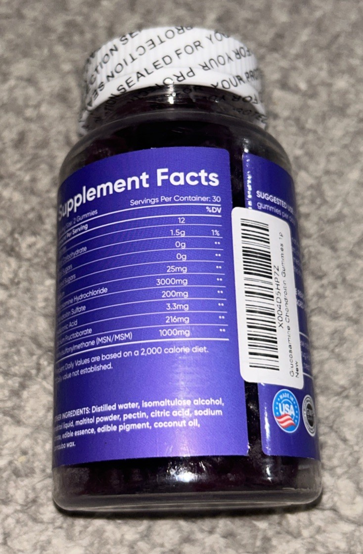 LeftNutra ~ Glucosamine Chondroitin ~*BlueBerry*~ 60 Gummies ~ Sealed ~ Exp11/26