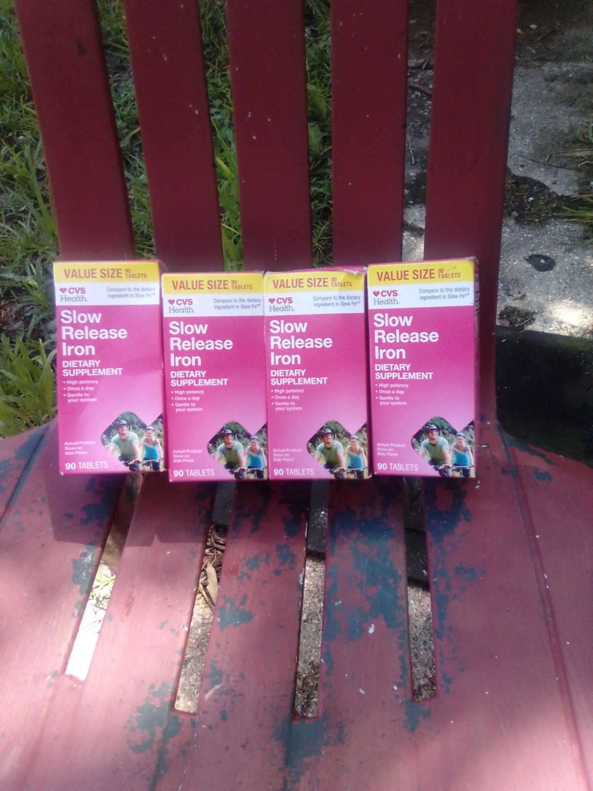 2 SlowFe X 30 Tablet + 4 CVS Health Slow Release Iron Tablets 360ct High Potency