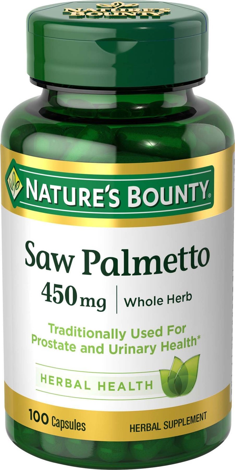 Nature’s Bounty Saw Palmetto, Herbal Health Supplement, 100 Count (Pack of 1)