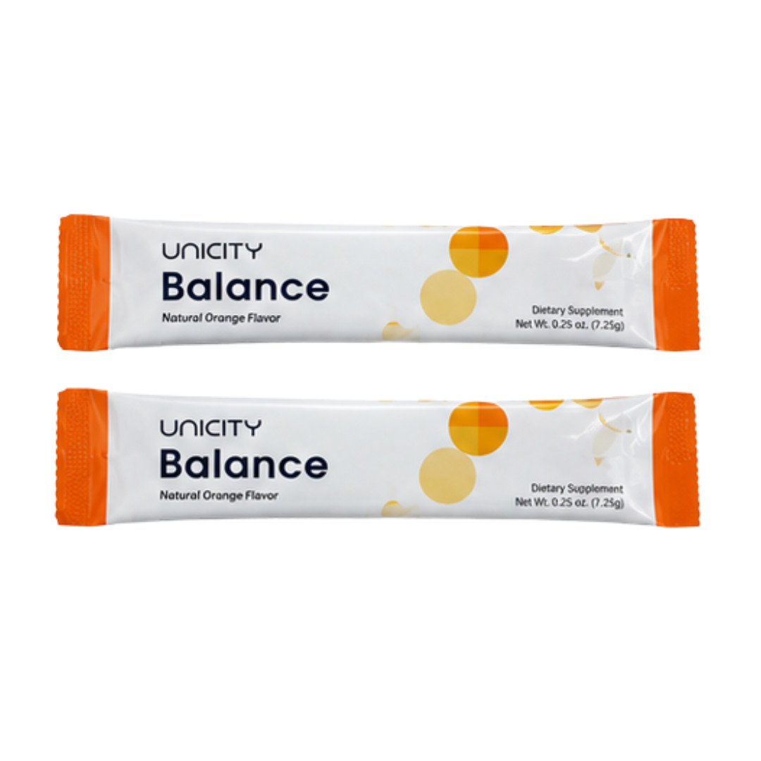 Unicity Balance Natural Orange Flavor Drink Mix 30 Stick Packs 217.5g New Sealed