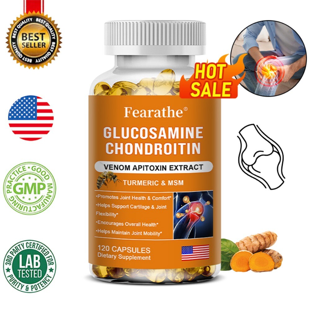 Glucosamine Chondroitin Turmeric & MSM – Bones, Joint Support Capsules
