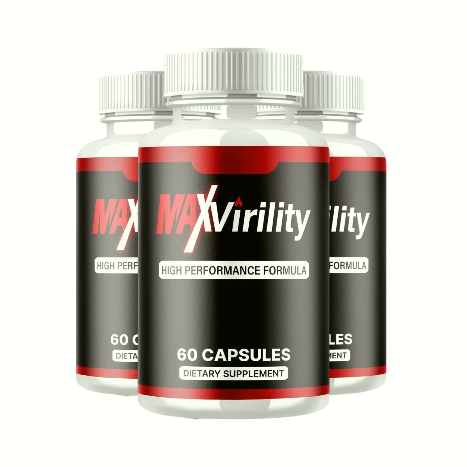 3-Pack Max Virility Male Health Support to Boost Stamina & Energy – 180 Capsules