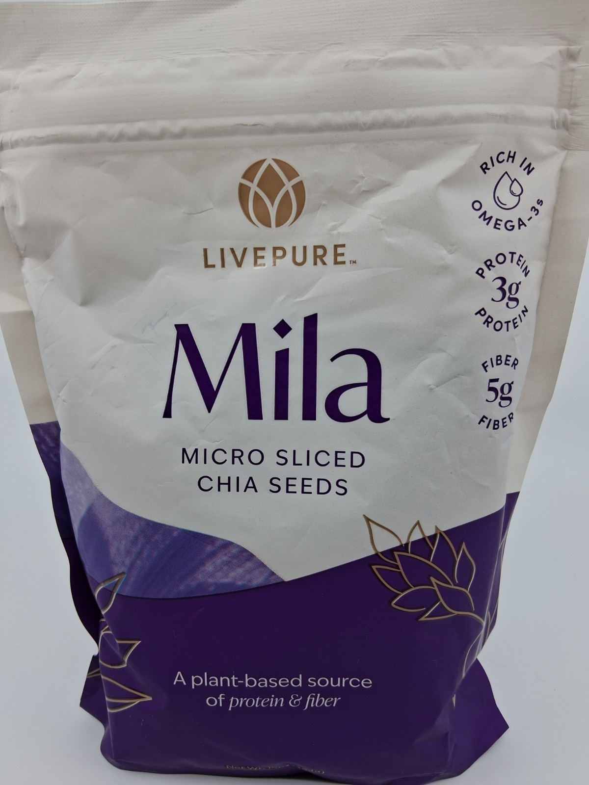 LivePURE – Mila Micro Sliced Chia Seeds – 16 oz MFG: 10/2025 SEALED