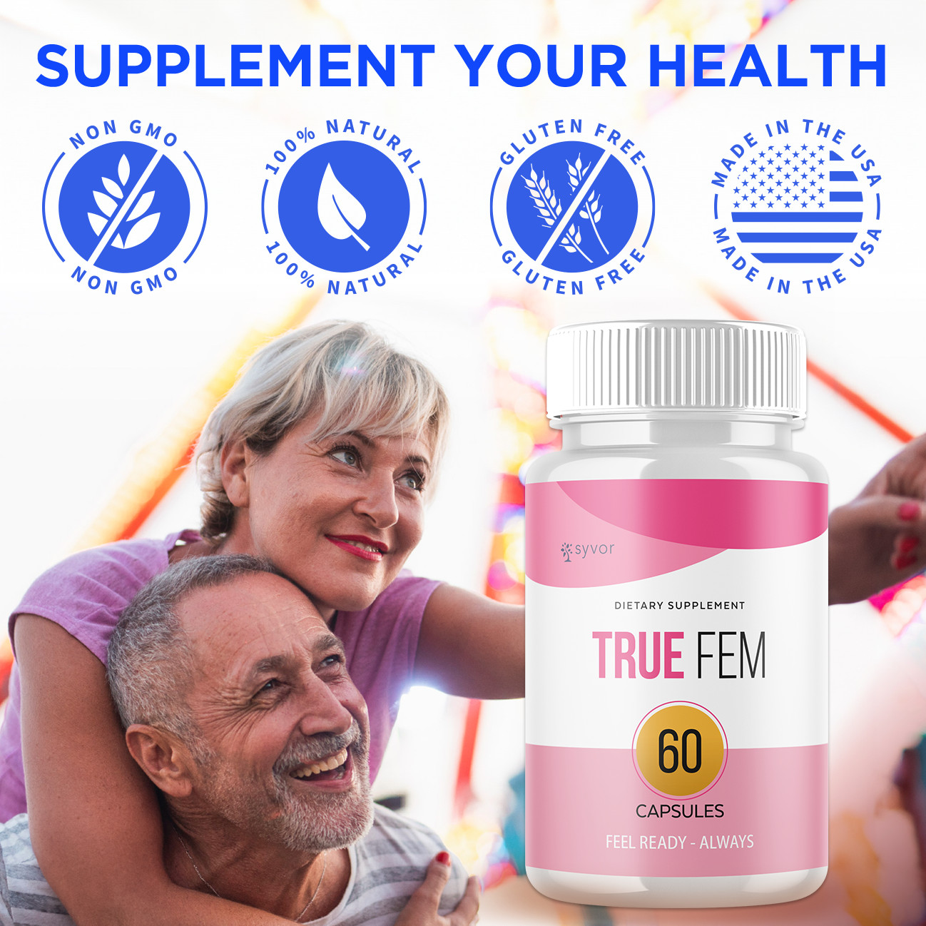 (3 Pack) True Fem for Women Advanced Wellness Support Supplement 180 Capsules