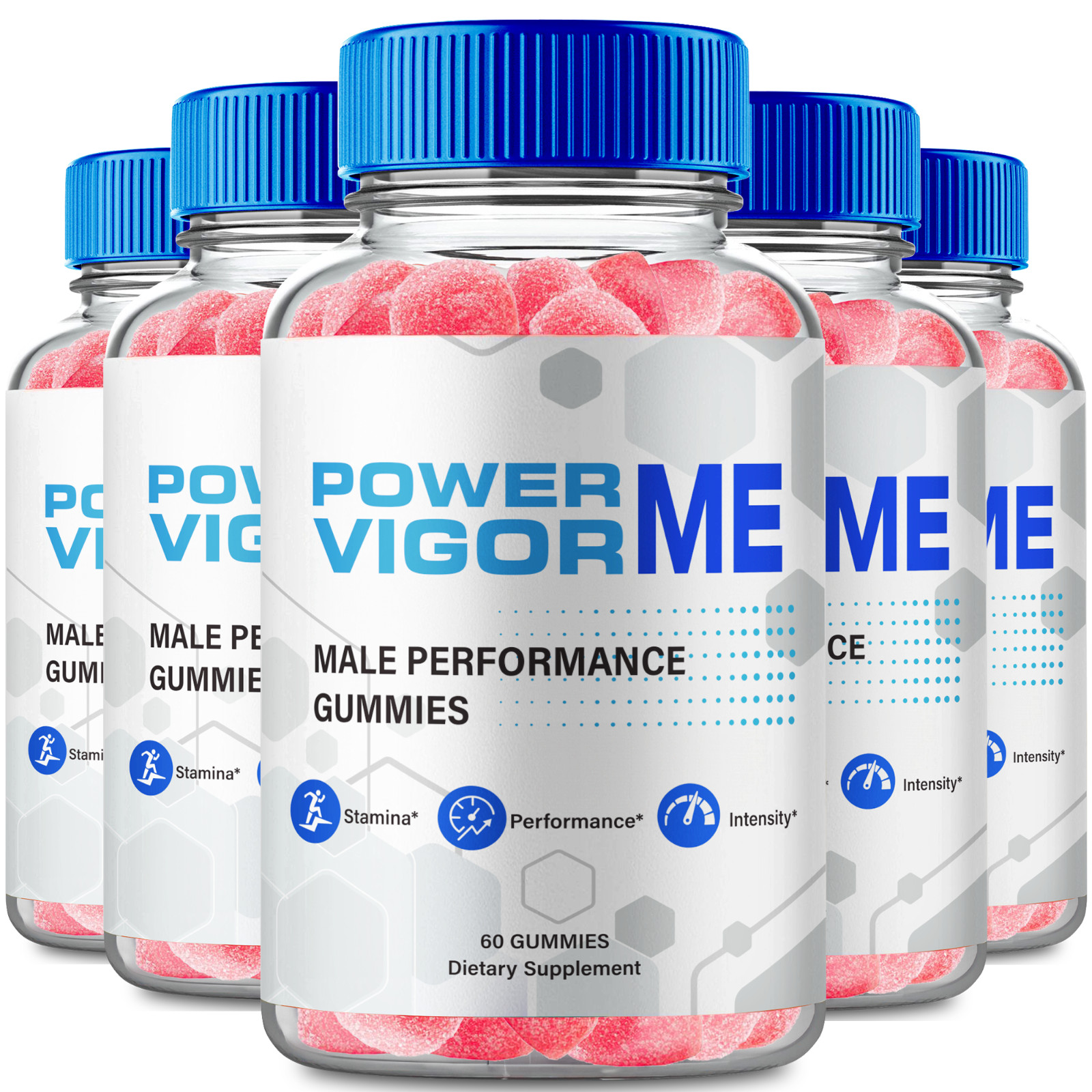 (5 Pack) Power Vigor Me Male Gummies, PowerVigorMe for Men Endurance and Stamina