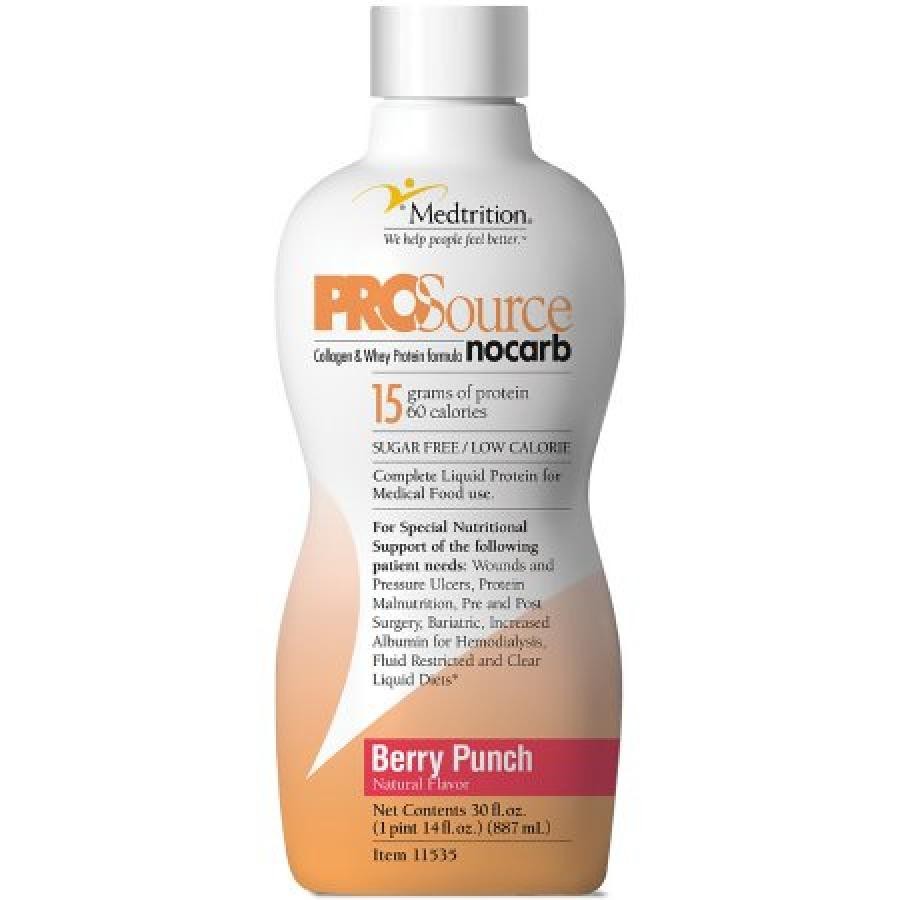 ProSource NoCarb Protein Supplement 32oz Berry Punch Flavor 60 Calories Bottle 4