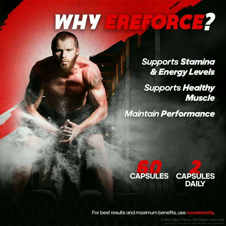 Ere Force Capsule EreForce Max Pills Get Hard Men Stamina ( 60 Pills, 1 Pack )