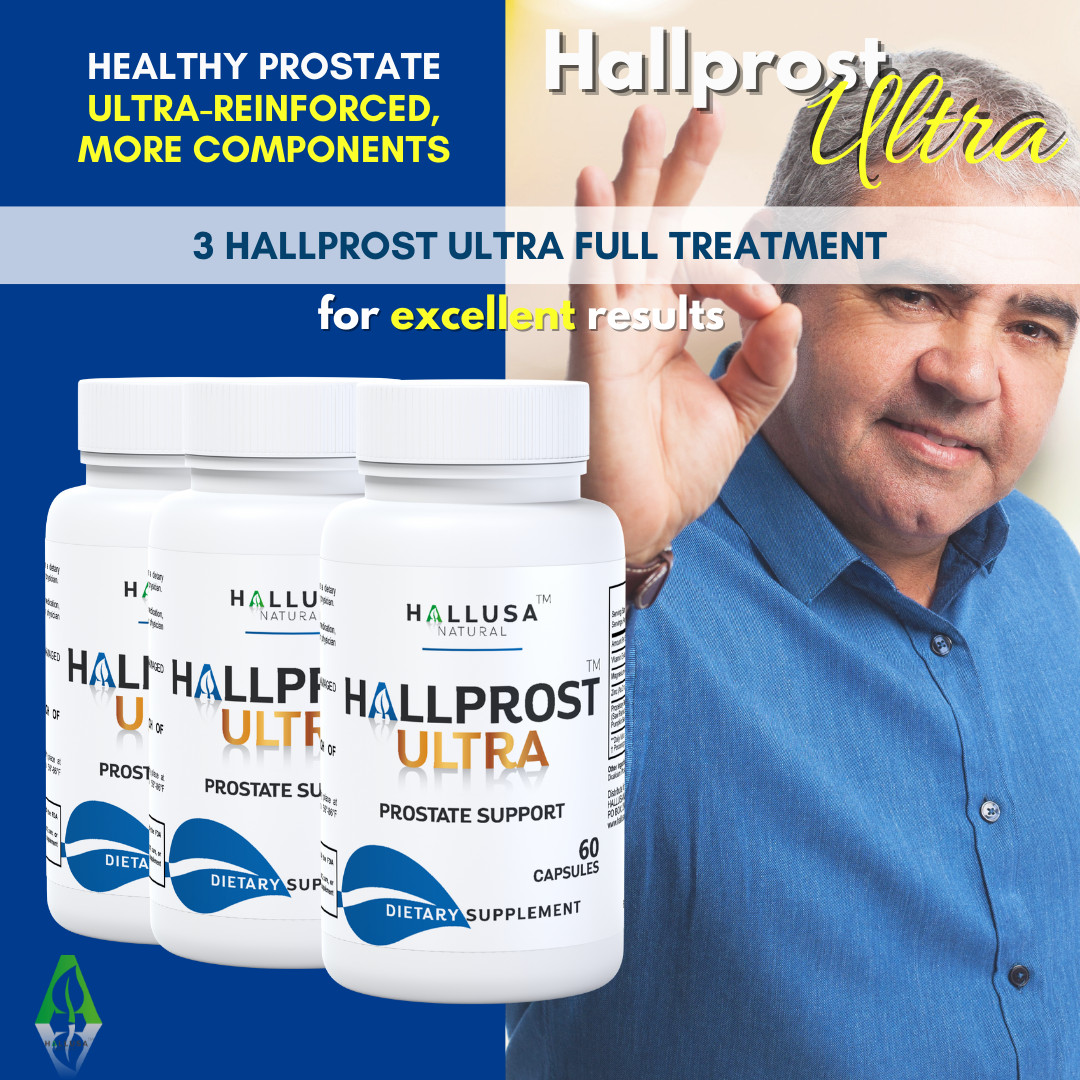HALLPROST ULTRA – Inflamed Prostate, Prostatitis, BPH, Urinary Function, 60 Caps