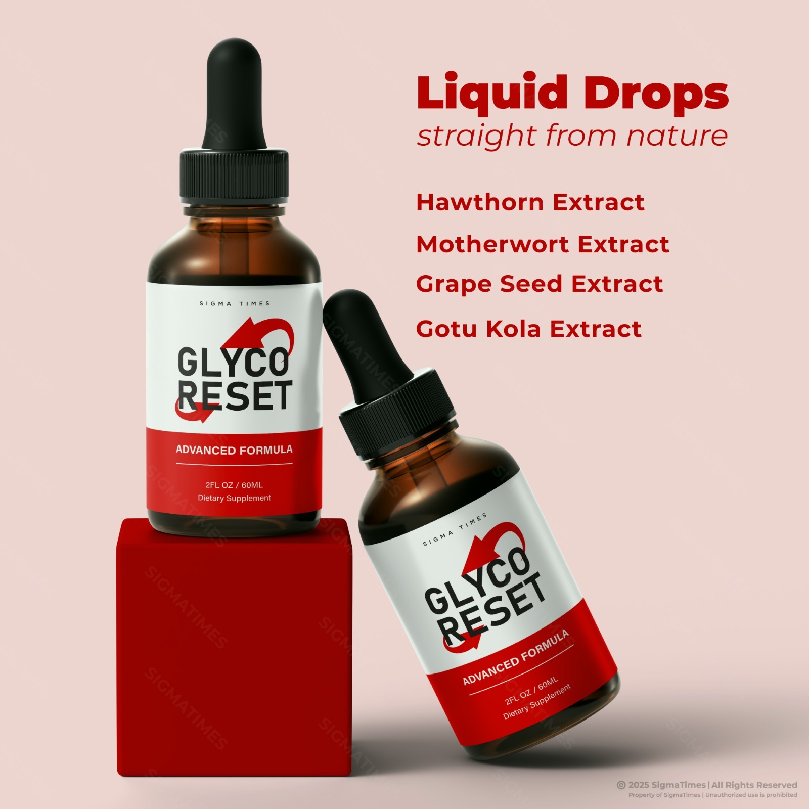 Glyco Reset Drops, GlycoReset Liquid Supplement for Blood Health (30 servs)