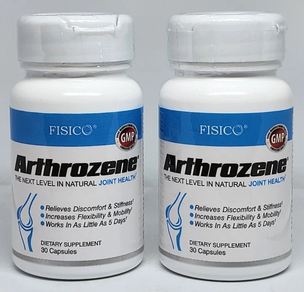 (2) Fisico Arthrozene Natural Joint Health Supplement 30 Capsules 100% GENUINE