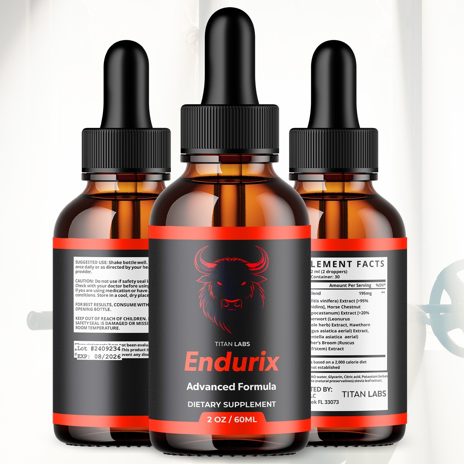 (1 Pack) Endurix Male Support Drops Advanced Endu Rix Supplement 30 Servings