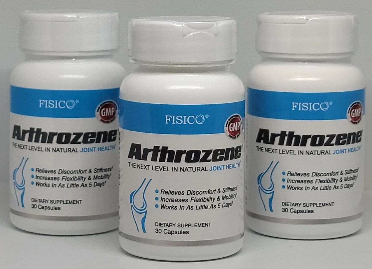 (3) Fisico Arthrozene Natural Joint Health Supplement 30 Caps Authentic Exp09/26