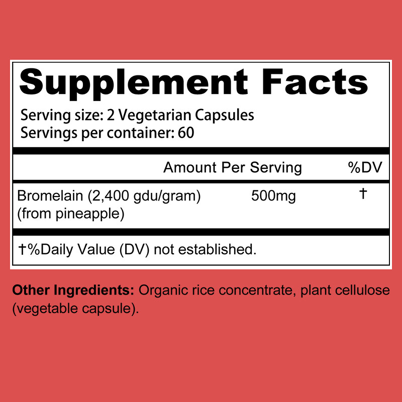 Bromoelain Supplement – Balance Blood Circulation 30 To 120 Caps