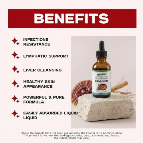 Disorclear Skin Support Liquid Extract Lymphatic Cleanse Eczema Reishi Cordyceps