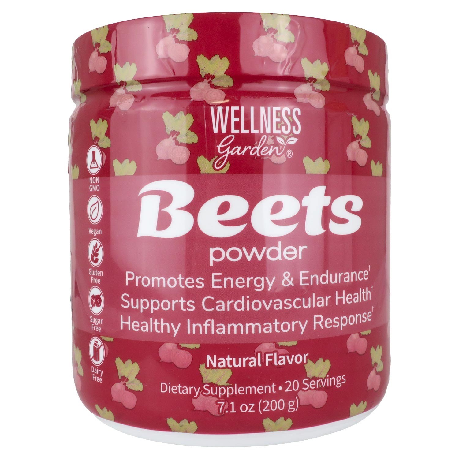 NON GMO Beets Powder Drink Mix Perfect for Smoothie by Wellness Garden Vegan