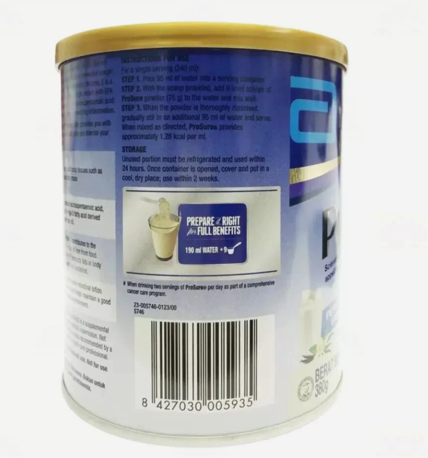 Abbott Pro Sure 380g High Protein Milk with Prebiotic & EPA