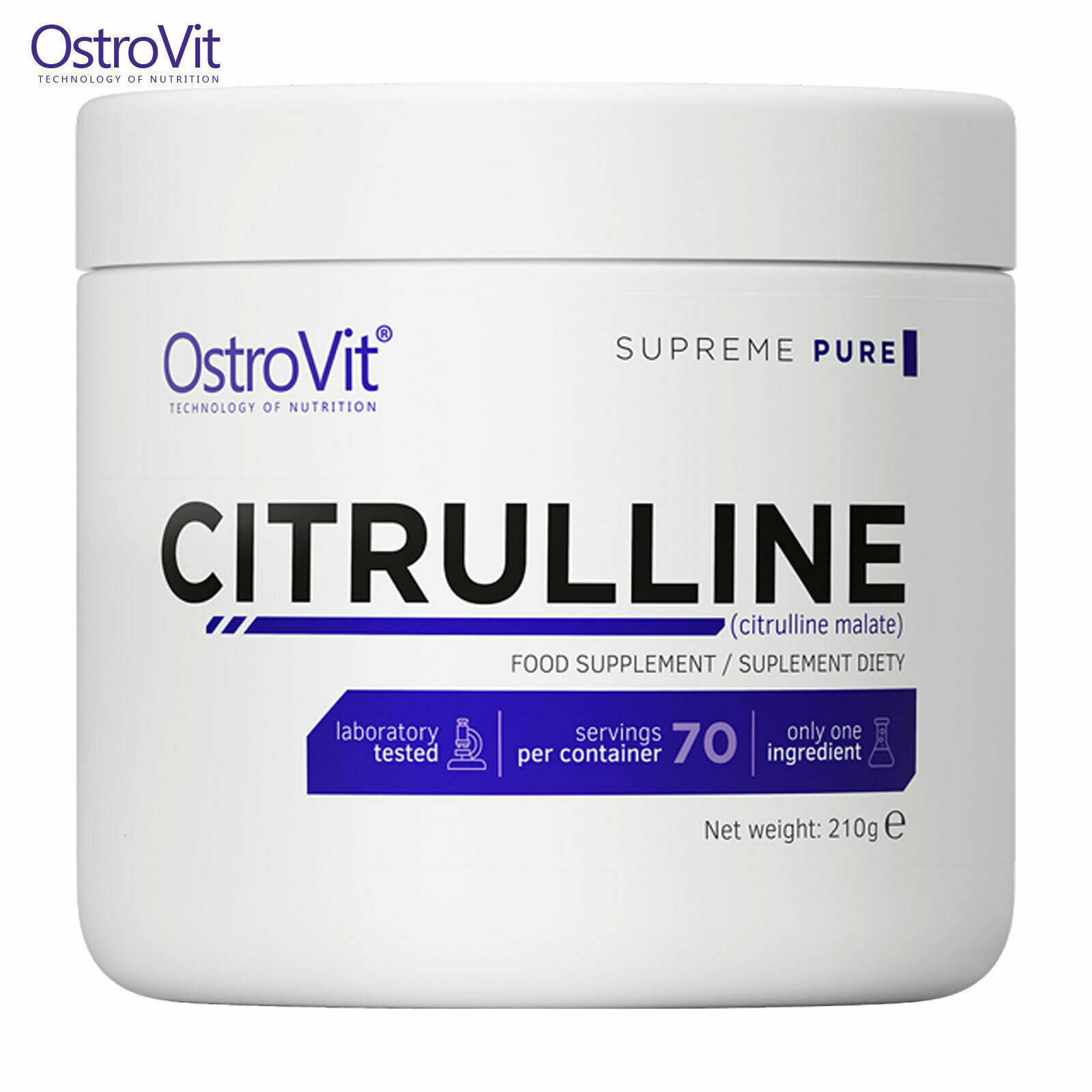 OstroVit Citrulline 70 Servings Reduces Fatigue – Increases The Muscle Pump
