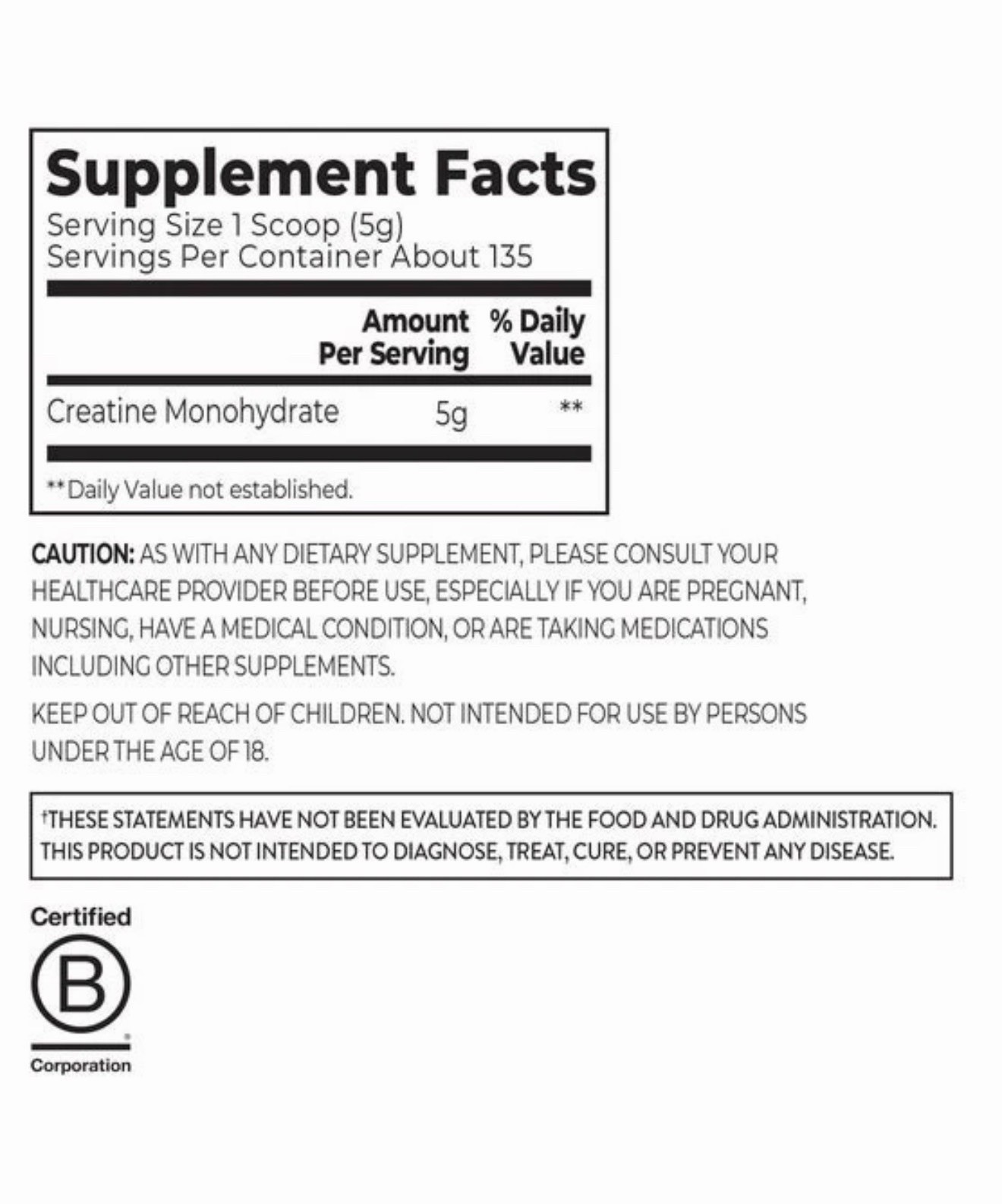 Orgain Micronized Creatine Monohydrate Powder Unflavored 135 Servings 23.8 Oz