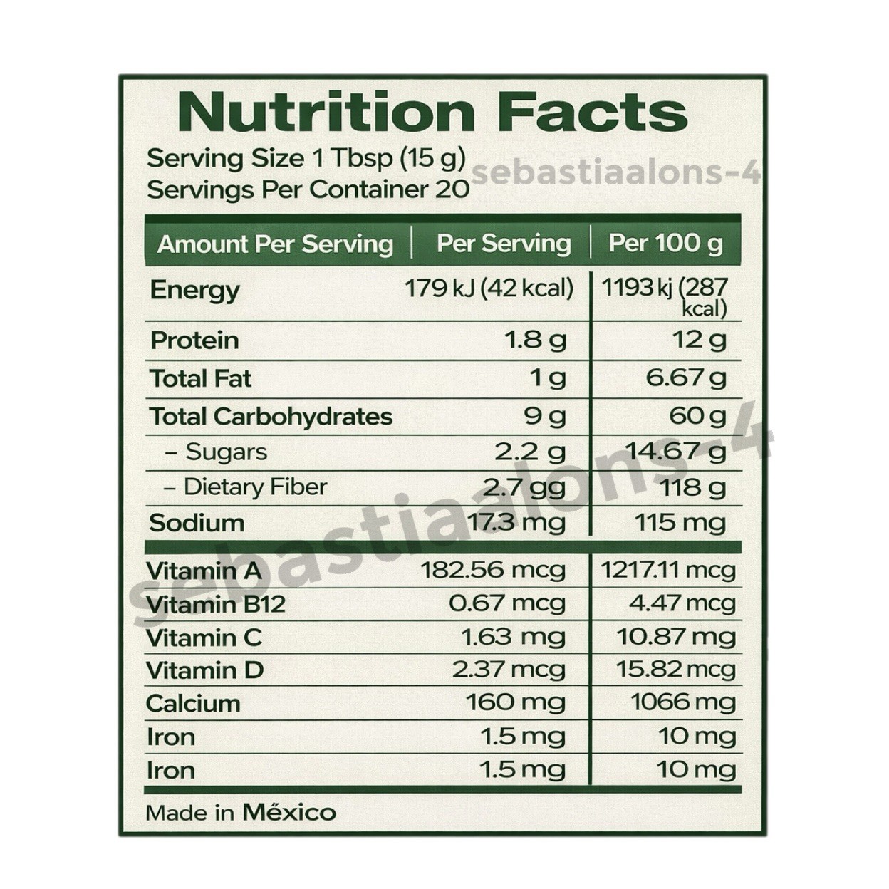Simifibra Forte Fiber Powder 300g Dietary Supplement Natural Mexico