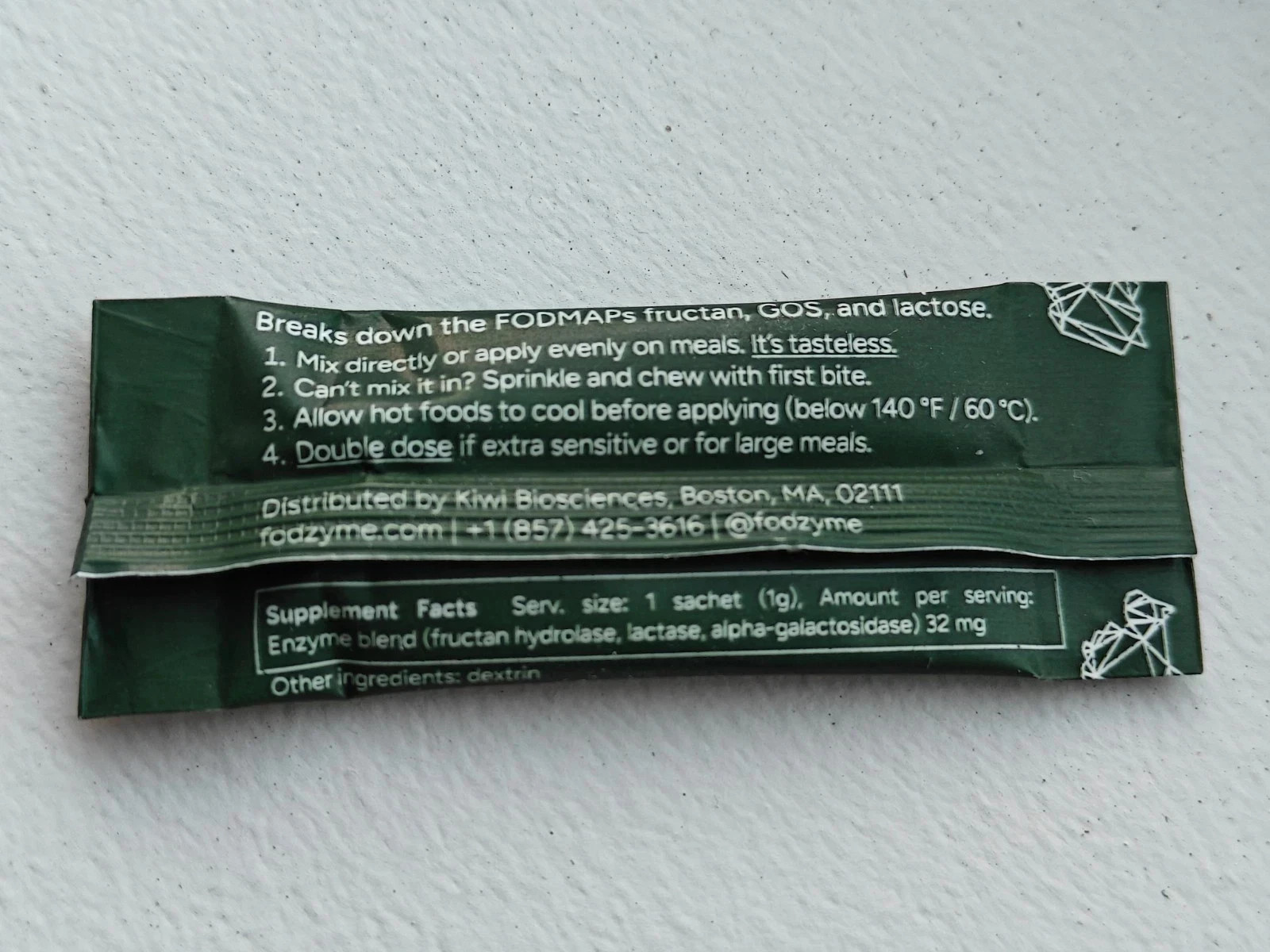 FODZYME On-The-Go Digestive Enzymes, 28-Dose Stick Pack