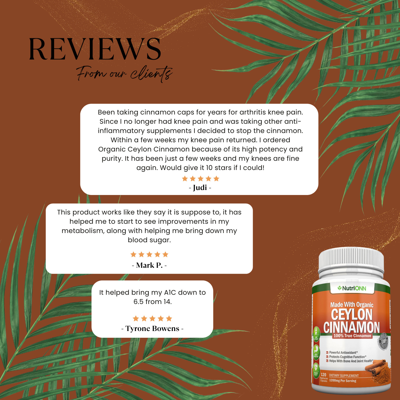 Organic Ceylon Cinnamon – 1200mg – 120 Capsules-True Cinnamon, Great Antioxidant