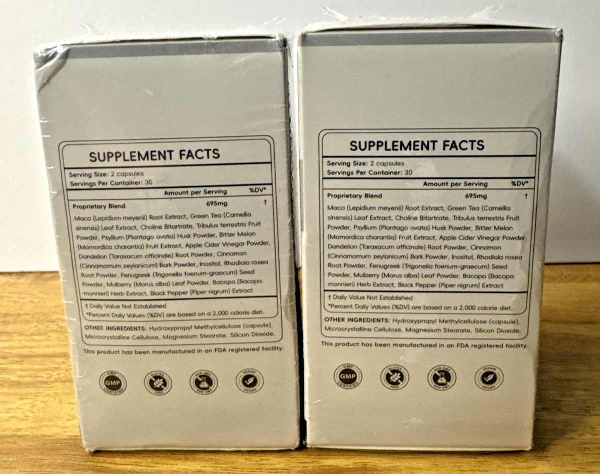 2x Gold Performance Steady Power Supplement Energy & Endurance 120 Caps Sealed