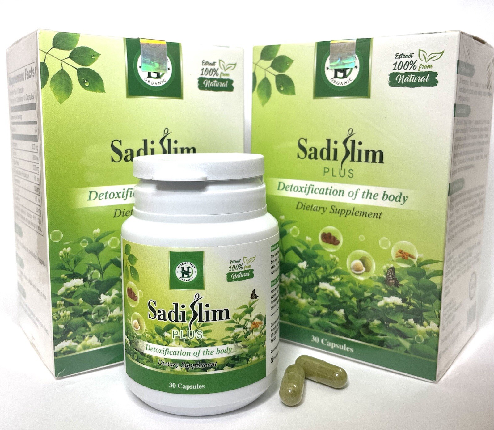 2x 100% Authentic Organic Sadi Slim Plus Weight Loss Diet Pills Supplement