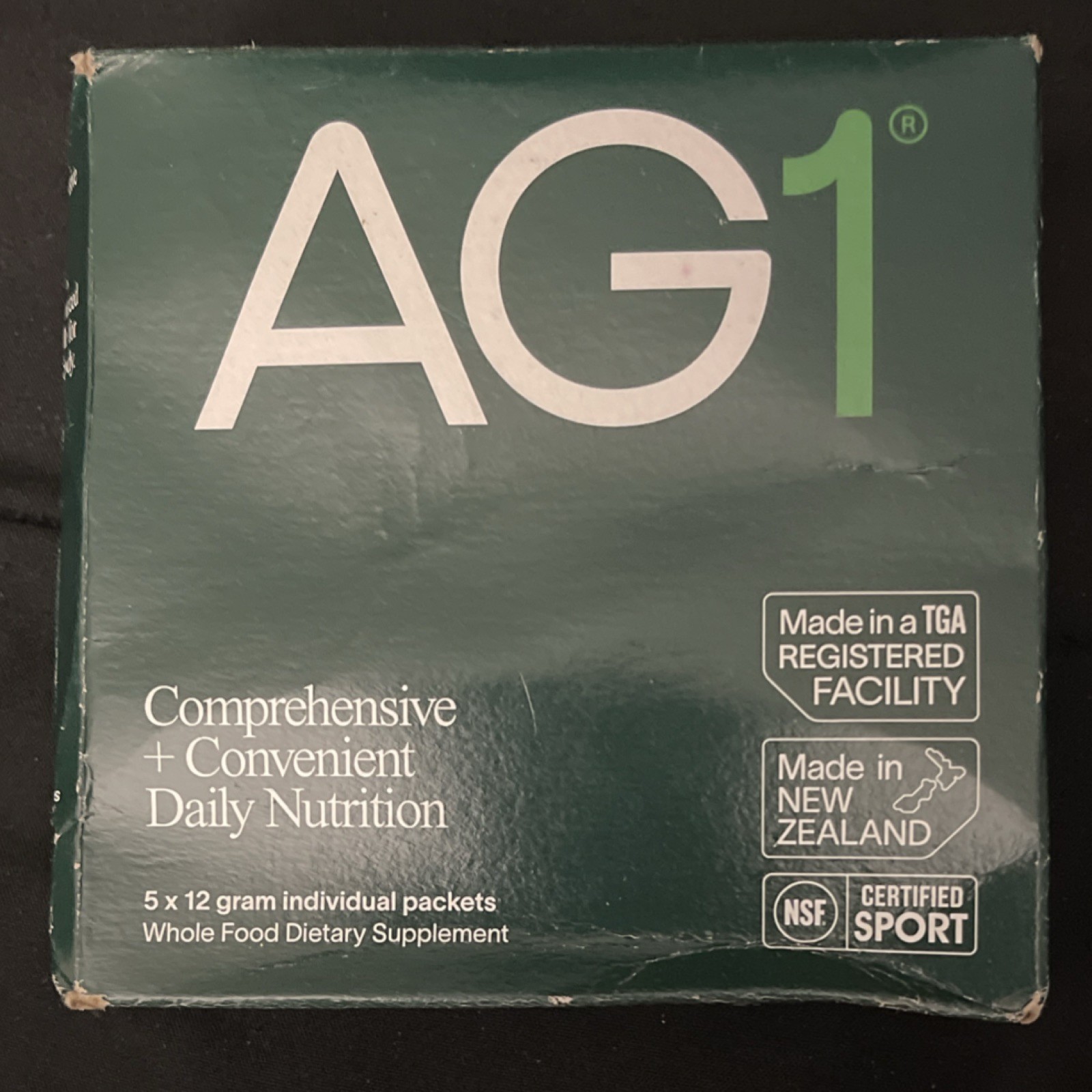 AG1 Green Food Powder Dietary Supplement 5 x 12g NSF Certified