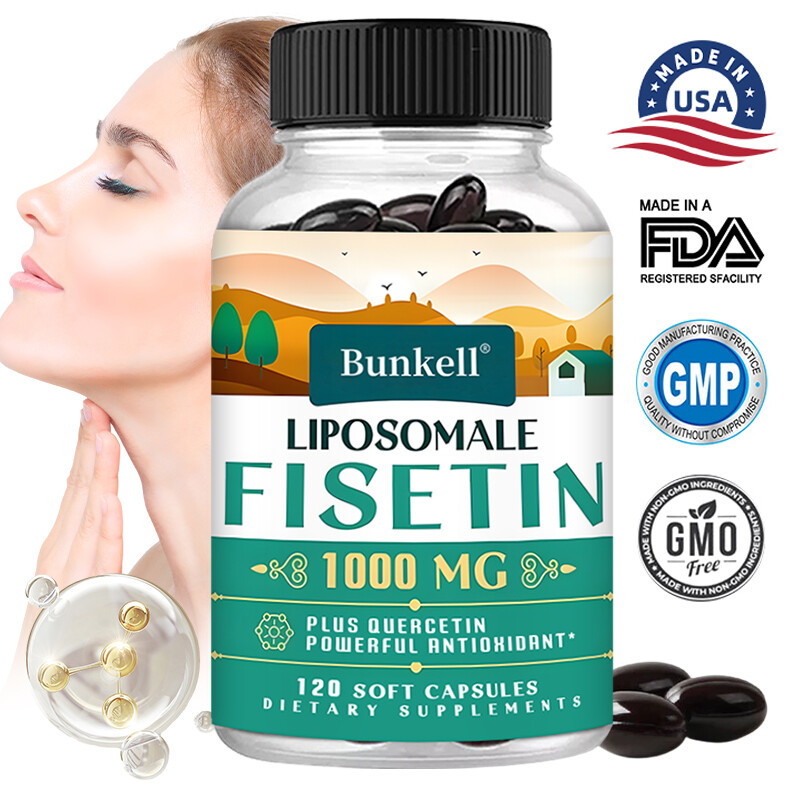 Liposomal Fisetin with Quercetin High Potency 1000mg Serving Antioxidant Energy