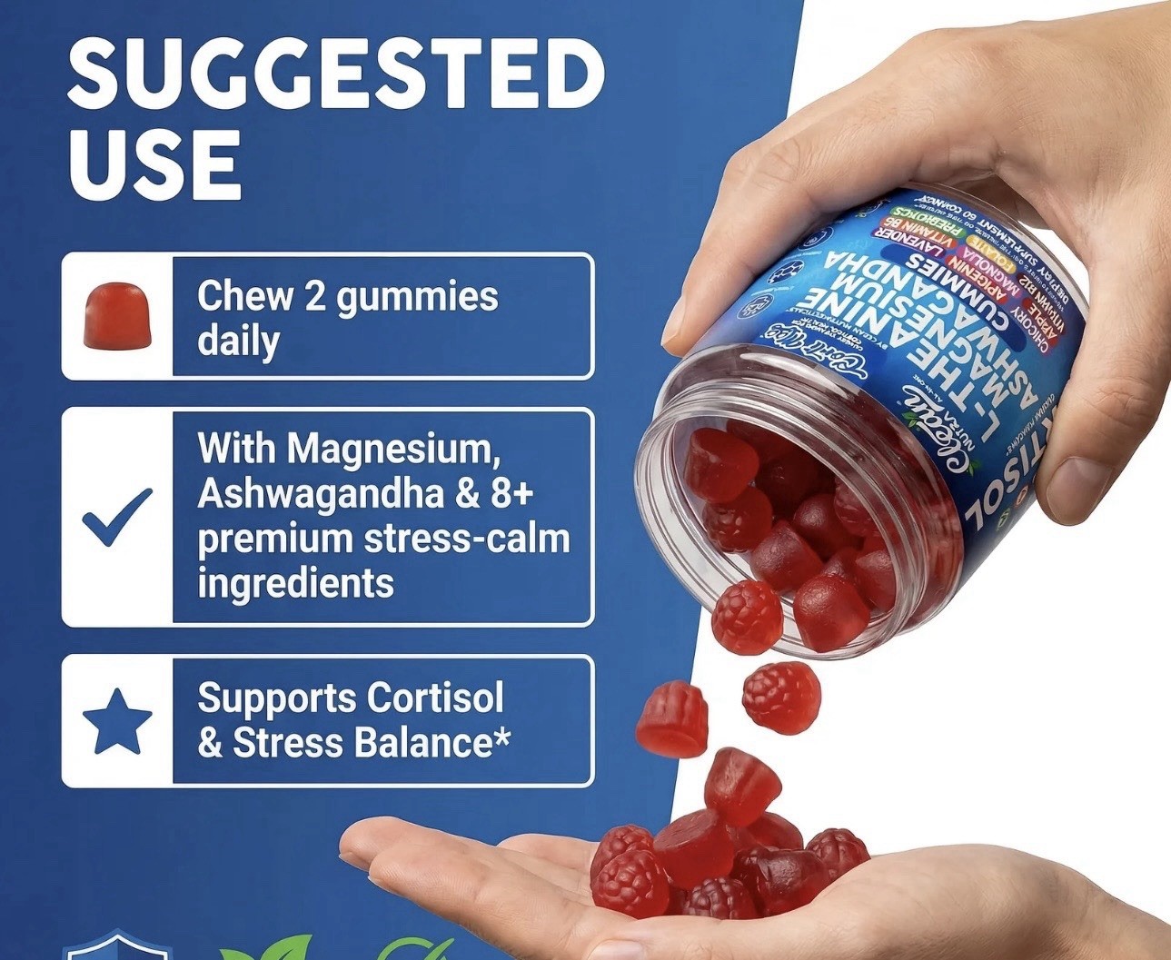 Clean Nutra Ashwagandha Magnesium L-Theanine Gummies 60 Ct Lot of 3 New