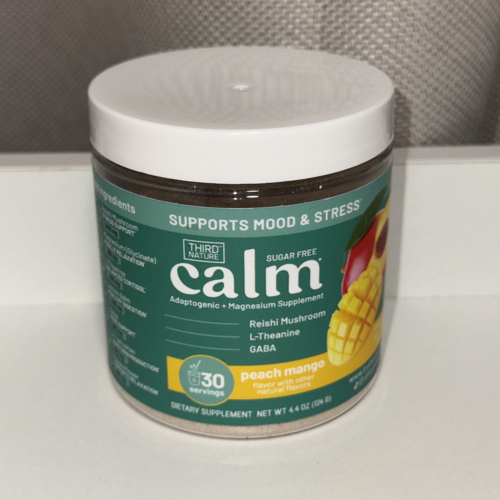 Third Nature Calm Drink Mix Powder Peach Mango 30 Servings BRAND NEW SEALED12/27