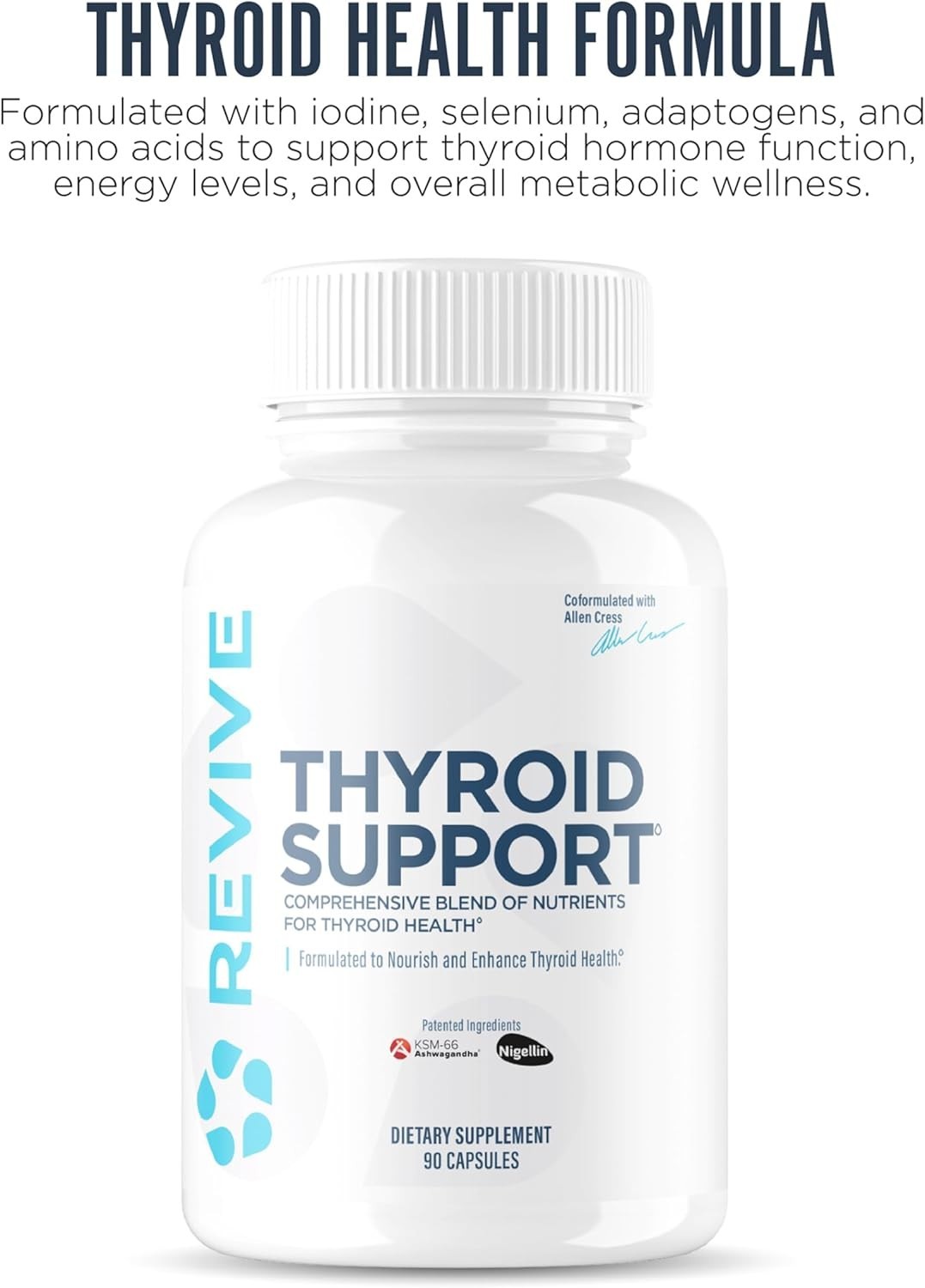 Revive MD Thyroid Support Supplement for Men & Women – Comprehensive Blend