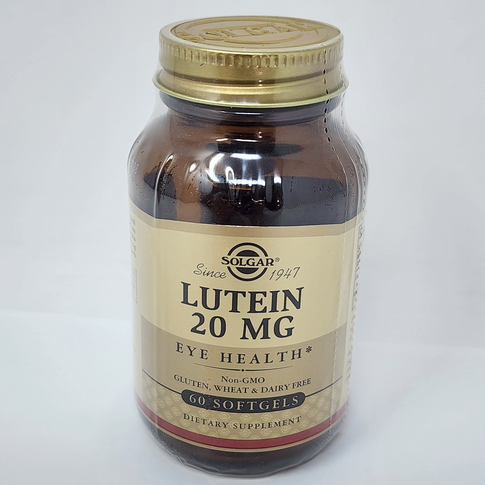 Solgar Lutein 20 mg, 60 Softgels Exp 08/2027
