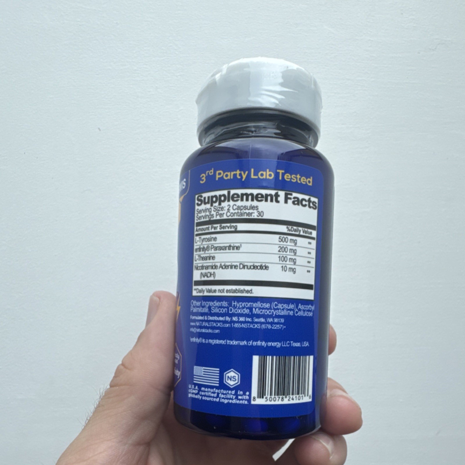 Natural Stacks Neuro Alert Brain Energy & Stamina Vegan 60 Capsules Exp 03/2028