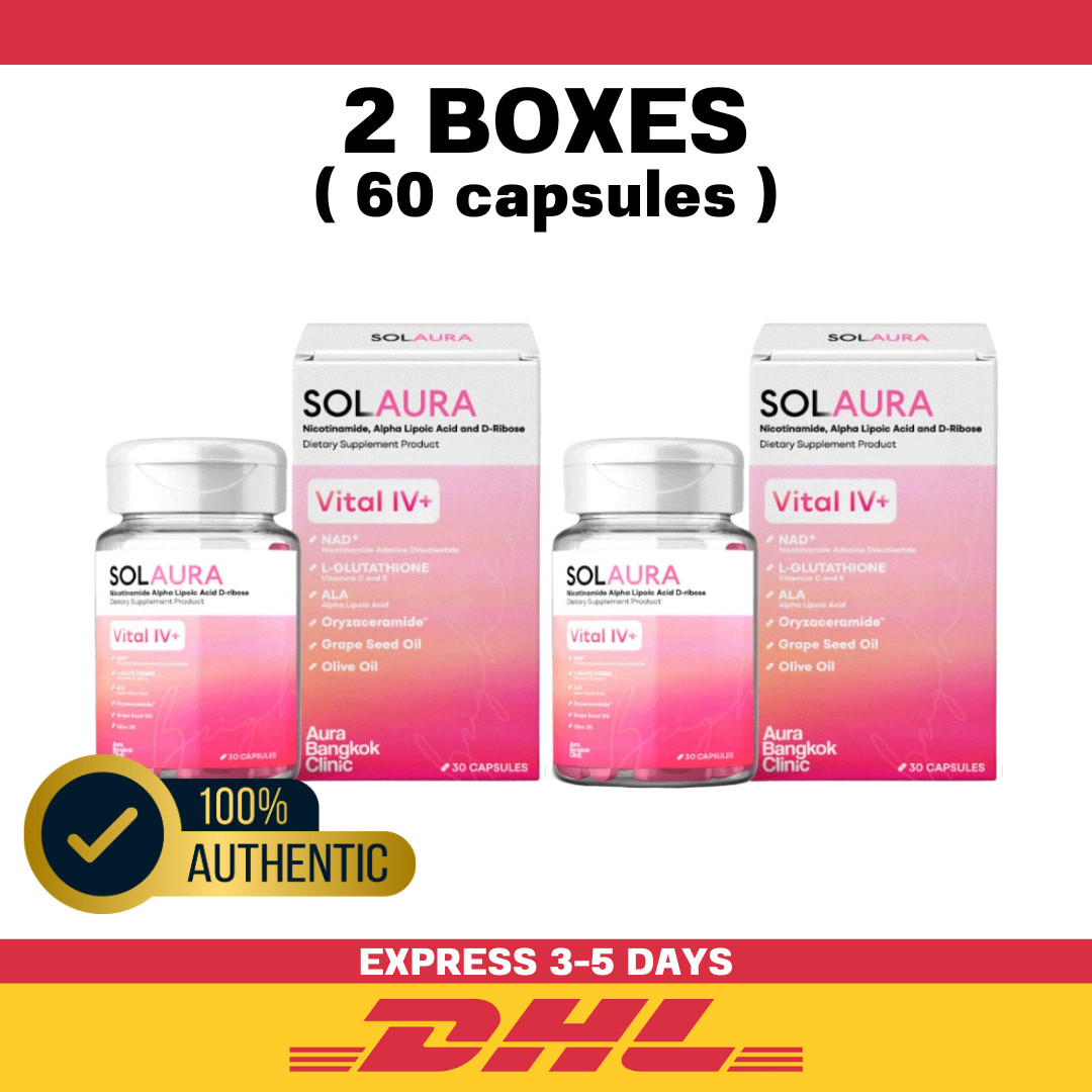 2x SOLAURA Vital IV+ Dietary Supplement Grape Seed Extract Brightening Skin